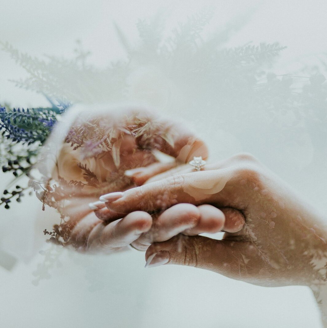 two hands holding each other isolated in white background illustration